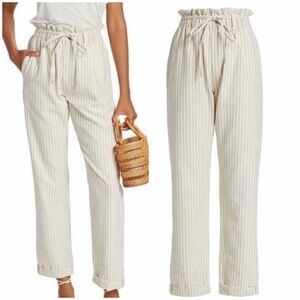 NWT rag & bone Natural Stripe The Straight Pant Cotton/Hemp Sz 25 Retail $275